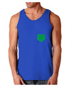 Faux Pocket Shamrock Pattern Dark Loose Tank Top by TooLoud-Mens Loose Tank Top-TooLoud-Royal Blue-Small-Davson Sales