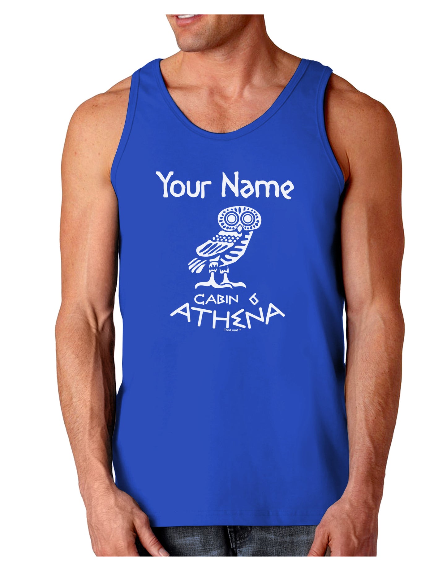 Personalized Cabin 6 Athena Dark Loose Tank Top by-Mens Loose Tank Top-TooLoud-Royal Blue-Small-Davson Sales