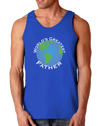 World's Greatest Father Dark Loose Tank Top-Mens Loose Tank Top-TooLoud-Royal Blue-Small-Davson Sales