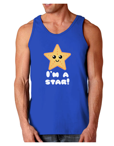 Cute Starfish - I am a Star Dark Loose Tank Top by TooLoud-Mens Loose Tank Top-TooLoud-Royal Blue-Small-Davson Sales