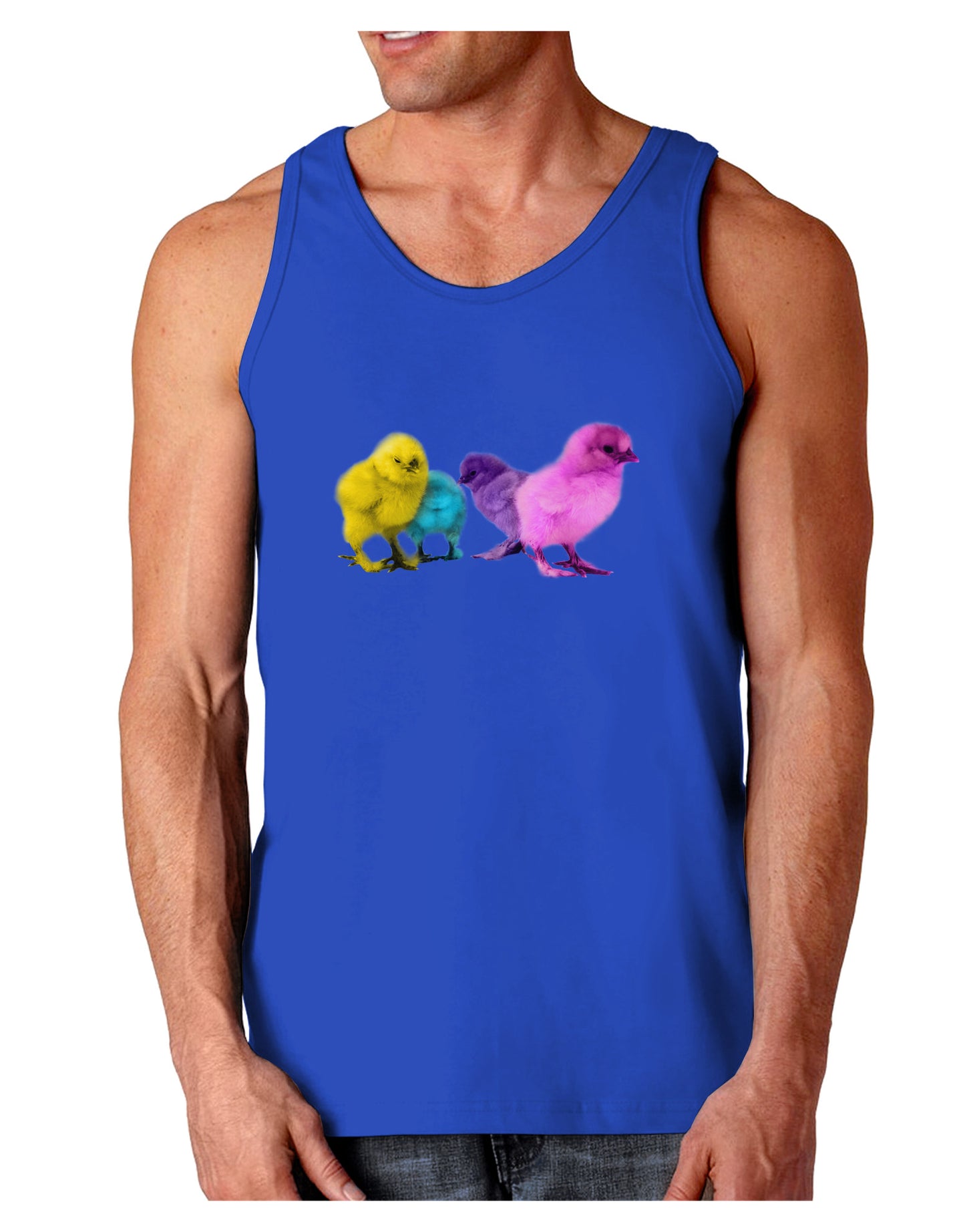 Real Life Peepers Dark Loose Tank Top-Mens Loose Tank Top-TooLoud-Royal Blue-Small-Davson Sales