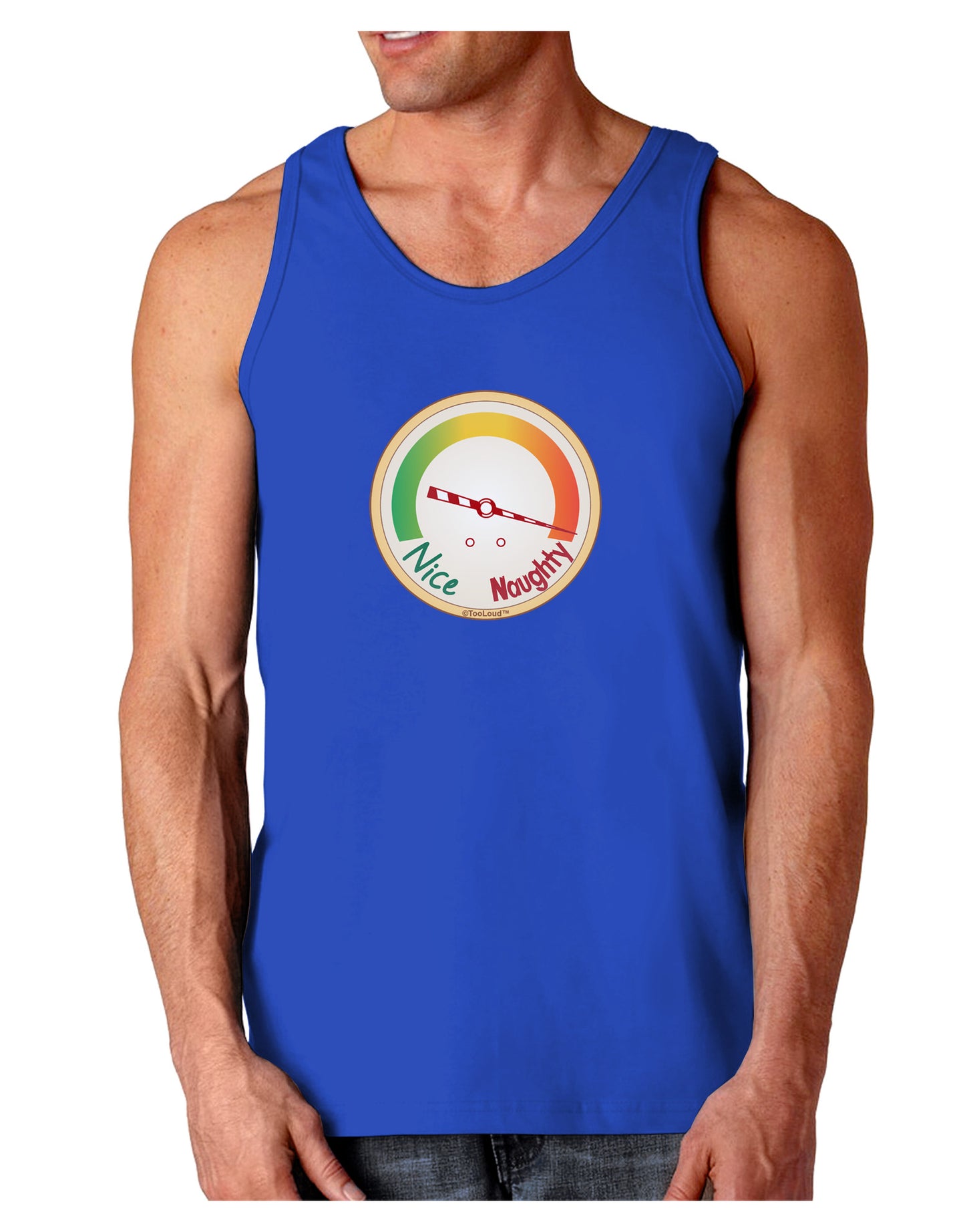 Naughty or Nice Meter Naughty Dark Loose Tank Top-Mens Loose Tank Top-TooLoud-Royal Blue-Small-Davson Sales