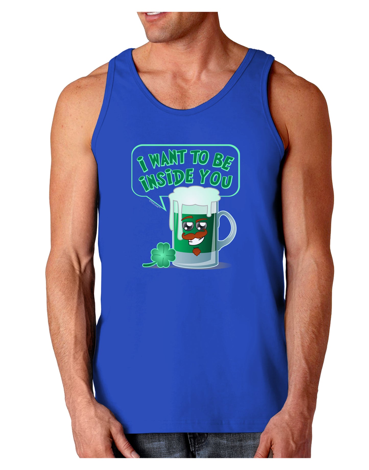 Green Beer - Inside You Dark Loose Tank Top-Mens Loose Tank Top-TooLoud-Royal Blue-Small-Davson Sales
