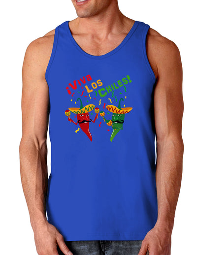 Viva Los Chiles Dark Loose Tank Top-Mens Loose Tank Top-TooLoud-Royal Blue-Small-Davson Sales