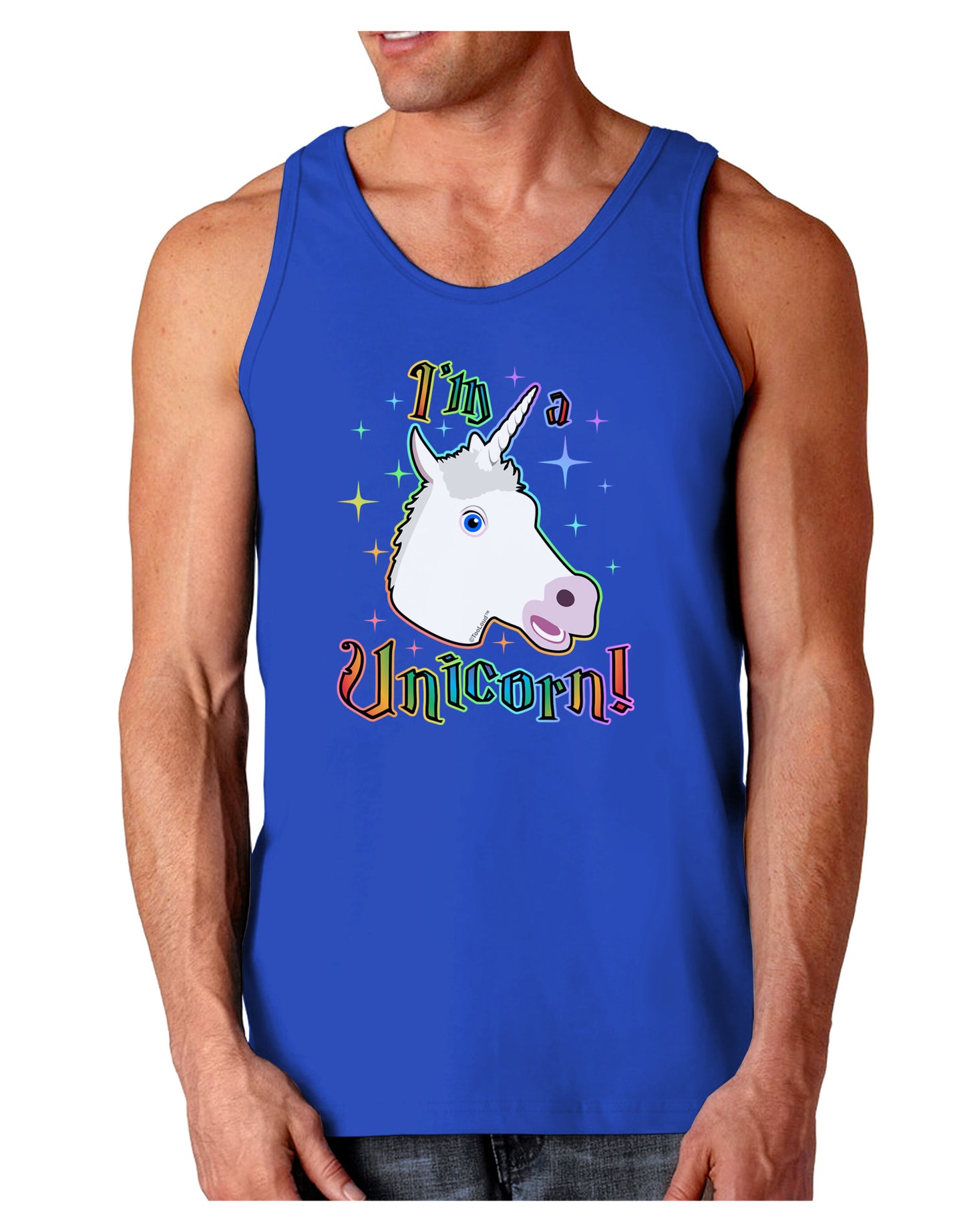 I'm a Unicorn Dark Loose Tank Top-Mens Loose Tank Top-TooLoud-Royal Blue-Small-Davson Sales