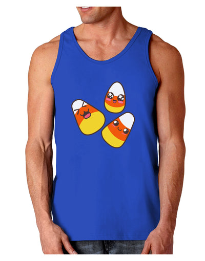 Cute Candy Corn Family Halloween Dark Loose Tank Top-Mens Loose Tank Top-TooLoud-Royal Blue-Small-Davson Sales