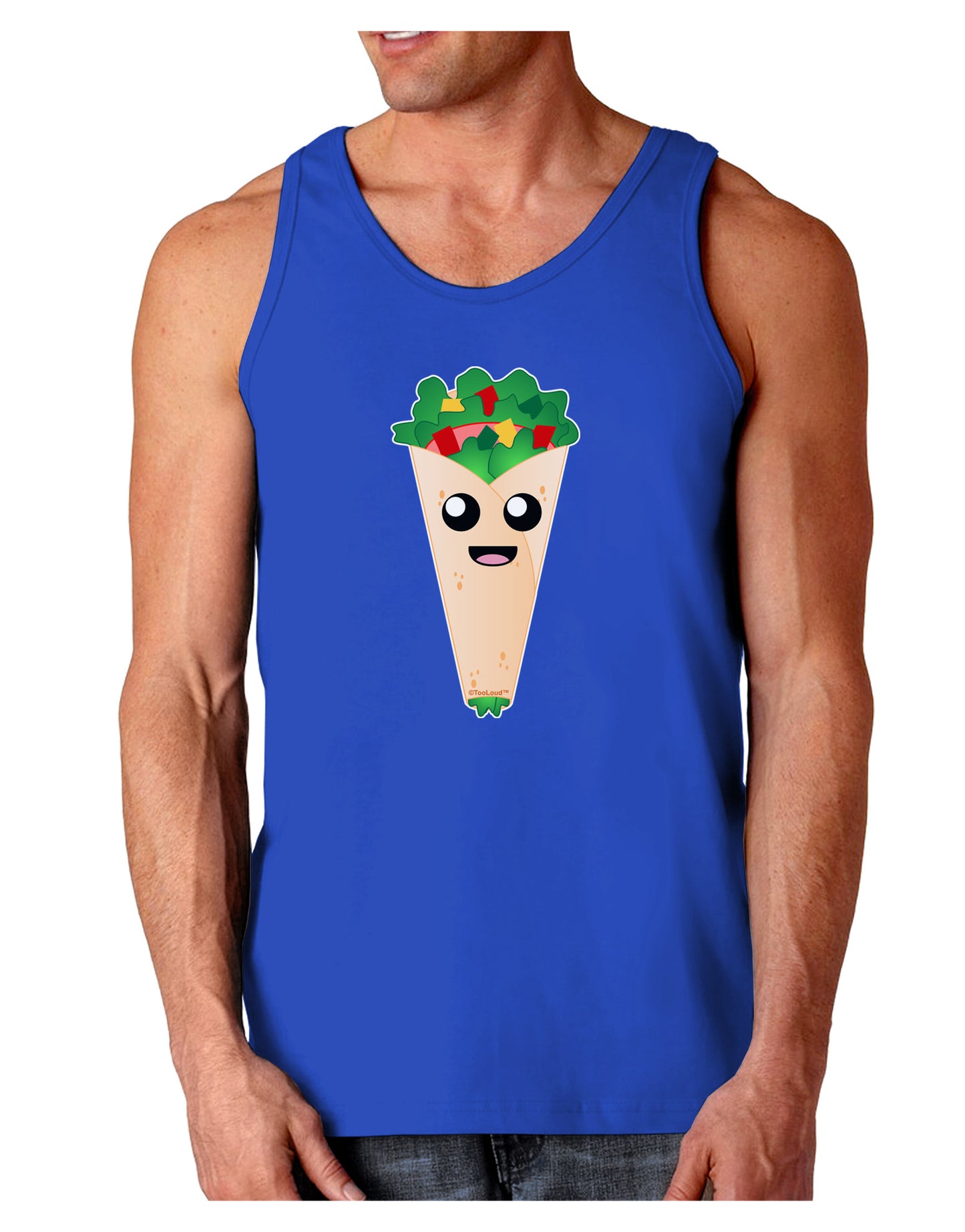 Cute Wrap Dark Loose Tank Top-Mens Loose Tank Top-TooLoud-Royal Blue-Small-Davson Sales