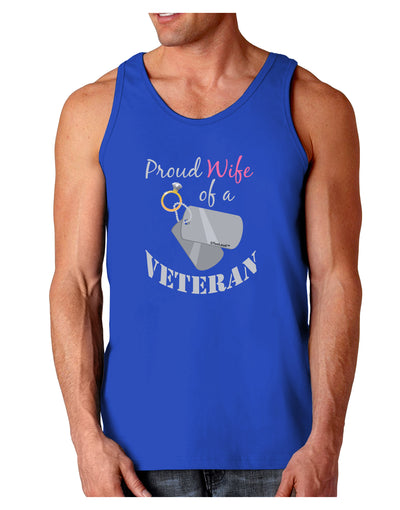 Wife of Veteran Dark Loose Tank Top-Mens Loose Tank Top-TooLoud-Royal Blue-Small-Davson Sales