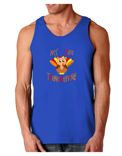 My 1st Thanksgiving Dark Loose Tank Top-Mens Loose Tank Top-TooLoud-Royal Blue-Small-Davson Sales