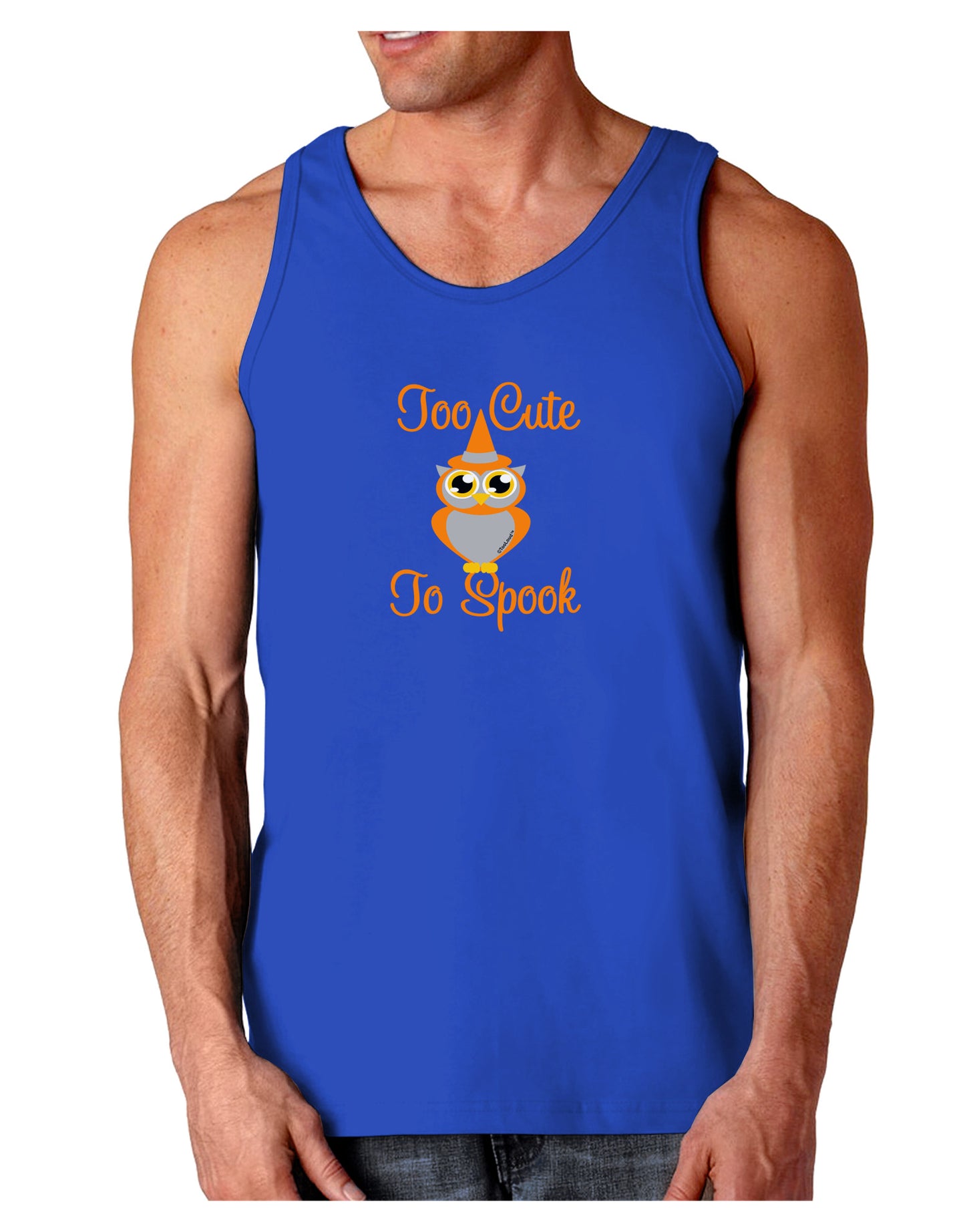 Owl Too Cute Orange Dark Loose Tank Top-Mens Loose Tank Top-TooLoud-Royal Blue-Small-Davson Sales