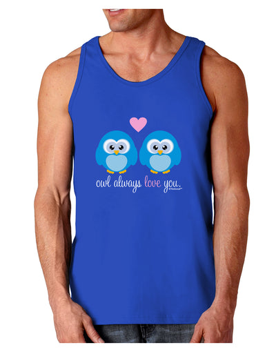 Owl Always Love You - Blue Owls Dark Loose Tank Top by TooLoud-Mens Loose Tank Top-TooLoud-Royal Blue-Small-Davson Sales