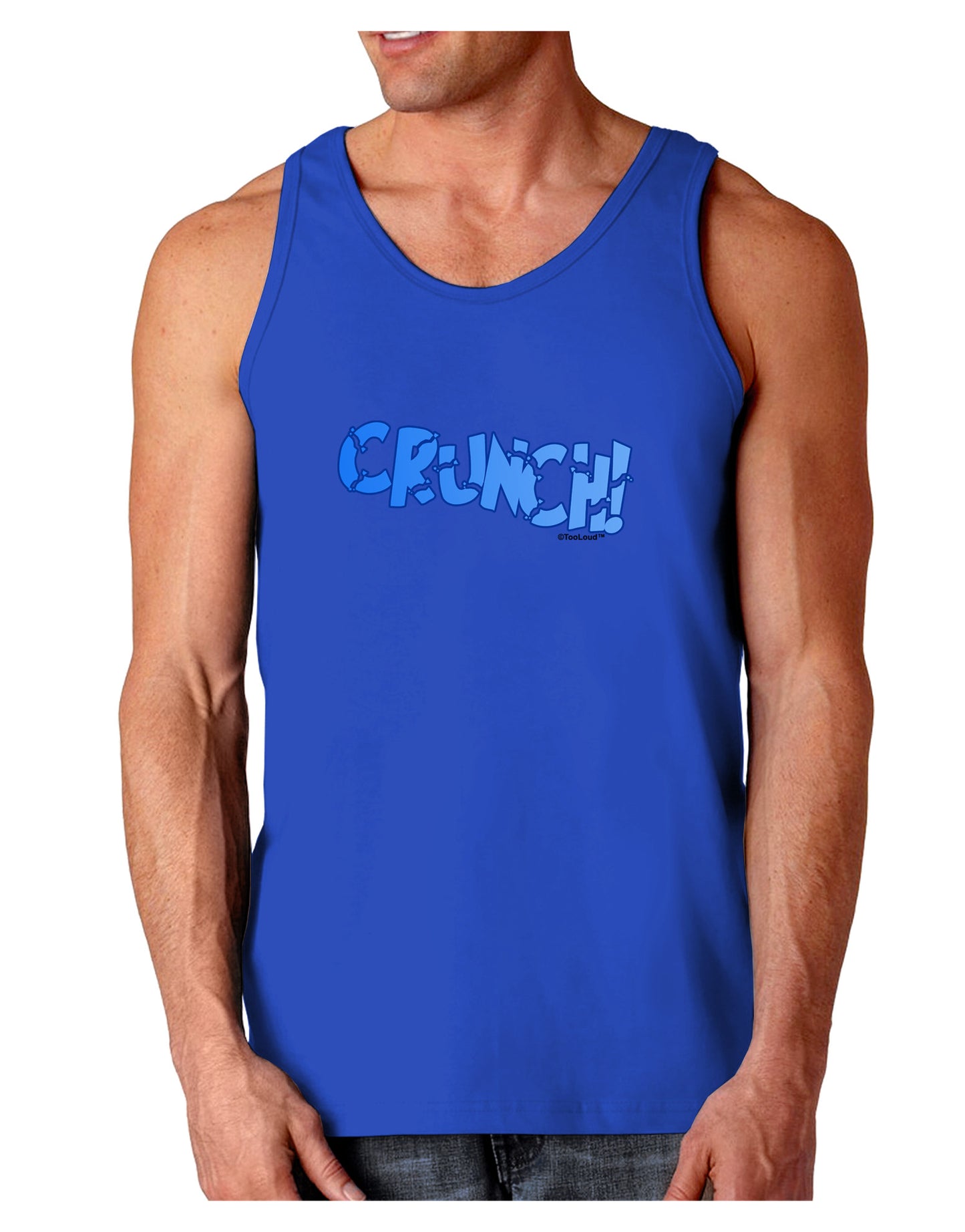 Onomatopoeia CRUNCH Dark Loose Tank Top-Mens Loose Tank Top-TooLoud-Royal Blue-Small-Davson Sales
