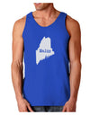 Maine - United States Shape Dark Loose Tank Top by TooLoud-Mens Loose Tank Top-TooLoud-Royal Blue-Small-Davson Sales