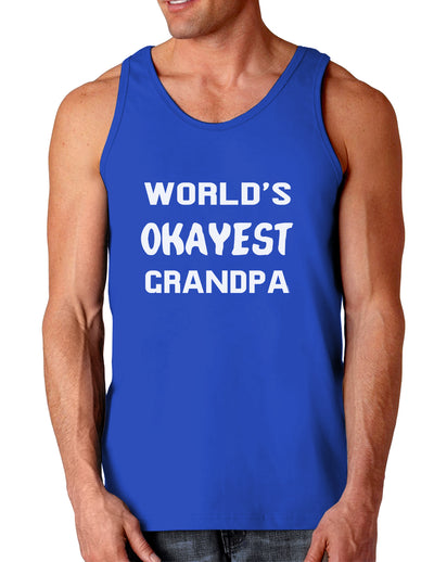 World's Okayest Grandpa Dark Loose Tank Top-Mens Loose Tank Top-TooLoud-Royal Blue-Small-Davson Sales