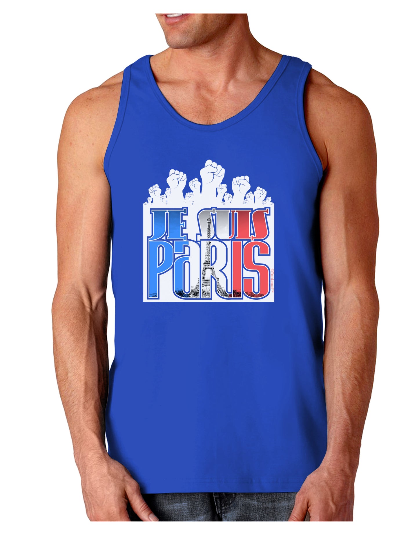 Je Suis Paris - Strong Dark Loose Tank Top by-Mens Loose Tank Top-TooLoud-Royal Blue-Small-Davson Sales