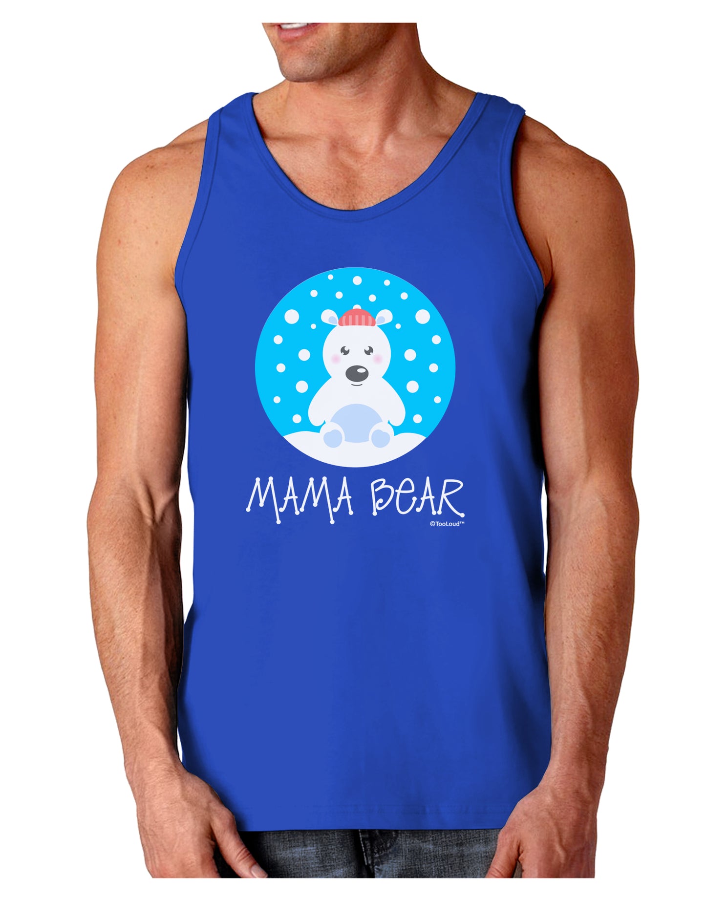 Matching Polar Bear Family - Mama Bear Dark Loose Tank Top by TooLoud-Mens Loose Tank Top-TooLoud-Royal Blue-Small-Davson Sales