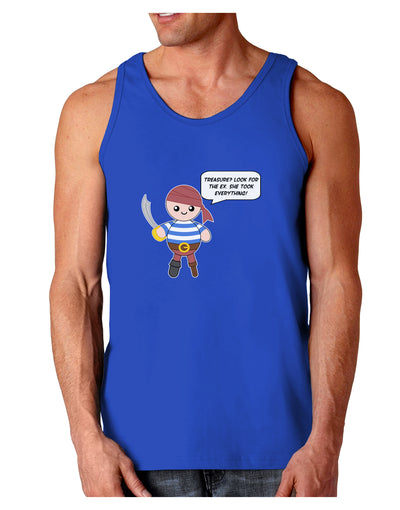 Look for the Ex - Petey the Pirate Dark Loose Tank Top-Mens Loose Tank Top-TooLoud-Royal Blue-Small-Davson Sales