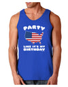 Party Like It's My Birthday - 4th of July Dark Loose Tank Top-Mens Loose Tank Top-TooLoud-Royal Blue-Small-Davson Sales