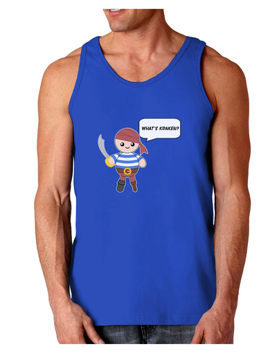 What's Kraken - Petey the Pirate Dark Loose Tank Top-Mens Loose Tank Top-TooLoud-Royal Blue-Small-Davson Sales