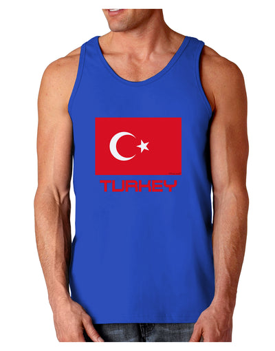 Turkey Flag with Text Dark Loose Tank Top by TooLoud-Mens Loose Tank Top-TooLoud-Royal Blue-Small-Davson Sales