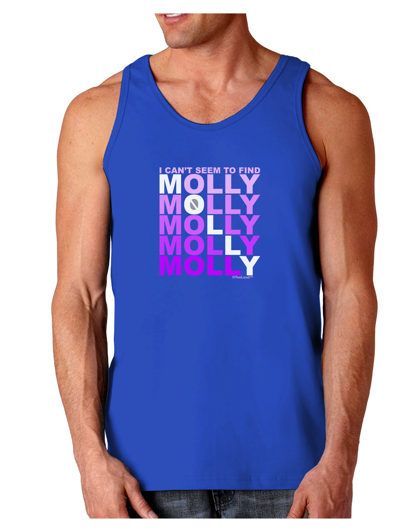 Find Molly Purple Dark Loose Tank Top-Mens Loose Tank Top-TooLoud-Royal Blue-Small-Davson Sales