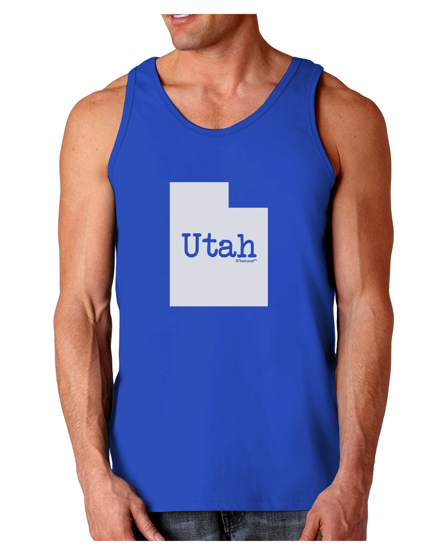 Utah - United States Shape Dark Loose Tank Top by TooLoud-Mens Loose Tank Top-TooLoud-Royal Blue-Small-Davson Sales