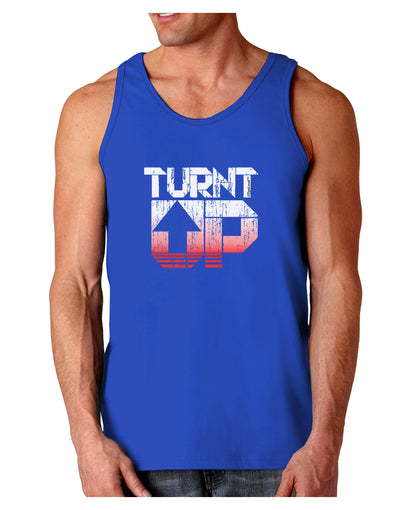 TooLoud Turnt Up Distressed Dark Loose Tank Top-Mens Loose Tank Top-TooLoud-Royal Blue-Small-Davson Sales