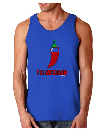 Seventy-Five Percent Mexican Dark Loose Tank Top-Mens Loose Tank Top-TooLoud-Royal Blue-Small-Davson Sales