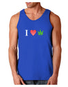 I Heart Marijuana Leaf Dark Loose Tank Top-Mens Loose Tank Top-TooLoud-Royal Blue-Small-Davson Sales