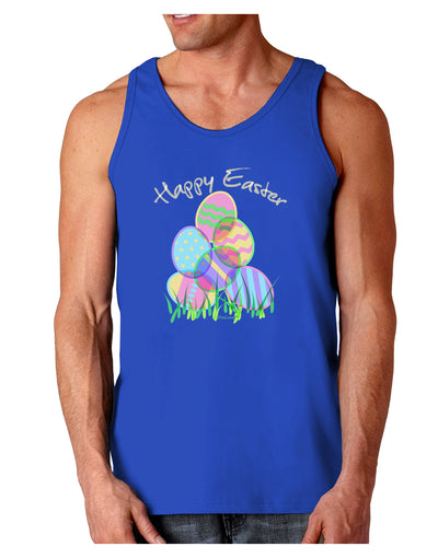 Happy Easter Gel Look Print Dark Loose Tank Top-Mens Loose Tank Top-TooLoud-Royal Blue-Small-Davson Sales