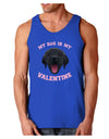 My Dog is my Valentine Black Dark Loose Tank Top-Mens Loose Tank Top-TooLoud-Royal Blue-Small-Davson Sales