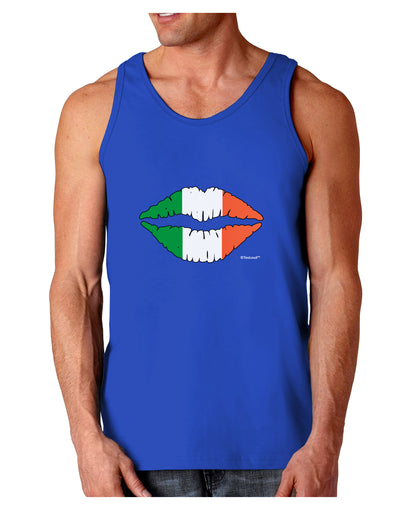 Irish Flag Kiss Dark Loose Tank Top by TooLoud-Mens Loose Tank Top-TooLoud-Royal Blue-Small-Davson Sales