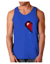 Couples Pixel Heart Design - Left Dark Loose Tank Top by TooLoud-Mens Loose Tank Top-TooLoud-Royal Blue-Small-Davson Sales