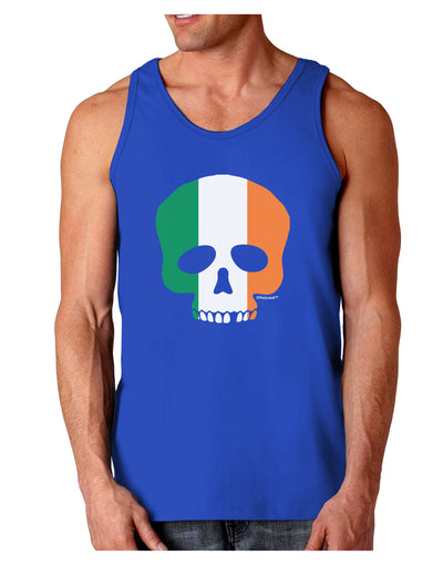 Skull Flag Ireland Dark Loose Tank Top-Mens Loose Tank Top-TooLoud-Royal Blue-Small-Davson Sales