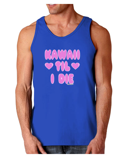 Kawaii Til I Die - Design - Magenta Dark Loose Tank Top by TooLoud-Mens Loose Tank Top-TooLoud-Royal Blue-Small-Davson Sales