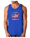 I Love America Dark Loose Tank Top-Mens Loose Tank Top-TooLoud-Royal Blue-Small-Davson Sales