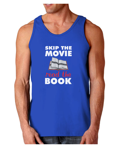 Skip The Movie Read The Book Dark Loose Tank Top-Mens Loose Tank Top-TooLoud-Royal Blue-Small-Davson Sales