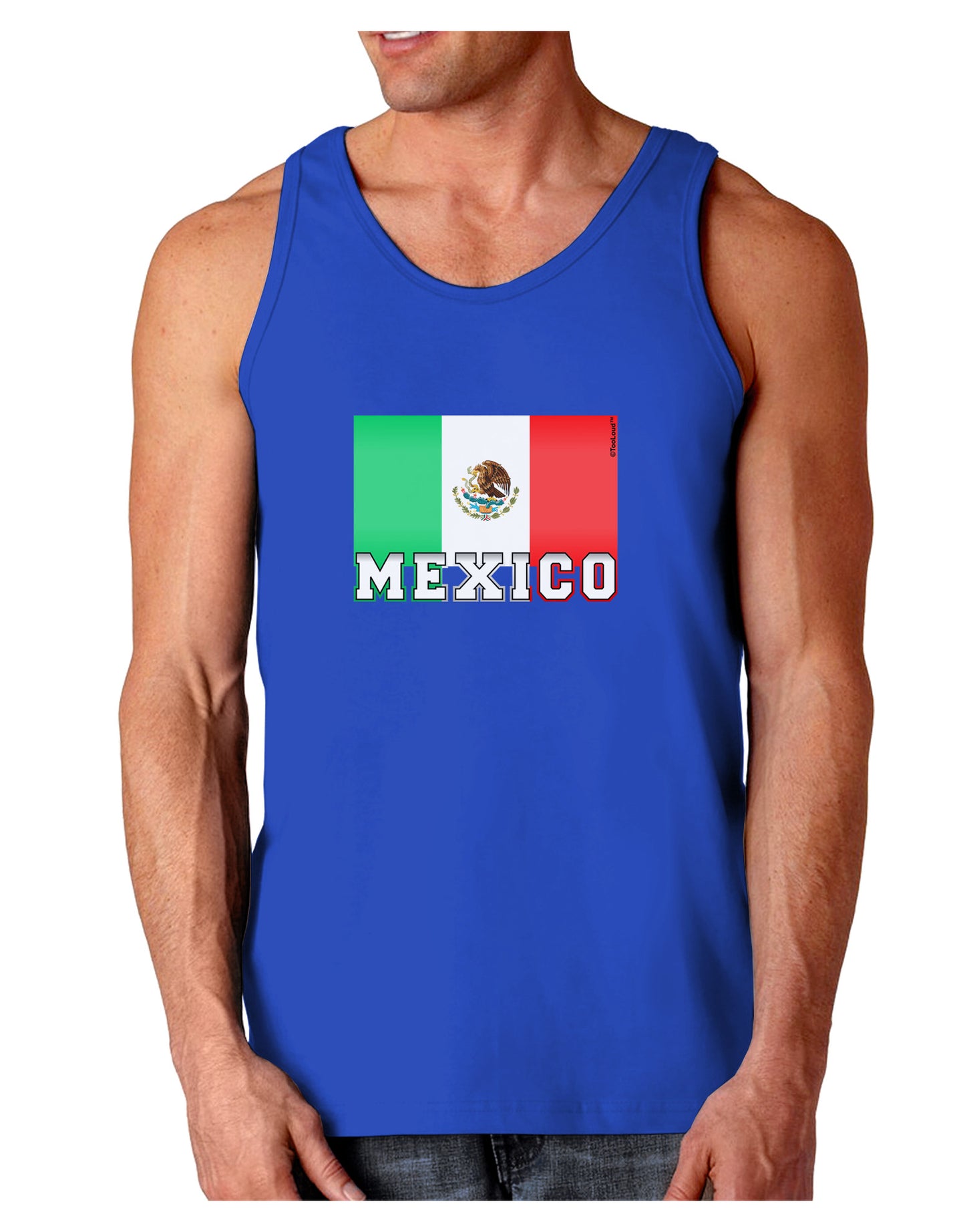 Mexico Flag Dark Dark Loose Tank Top-Mens Loose Tank Top-TooLoud-Royal Blue-Small-Davson Sales