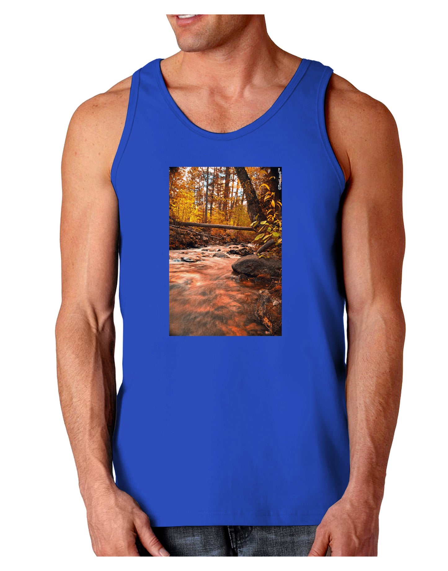 Mt Shavano Colorado Dark Loose Tank Top-Mens Loose Tank Top-TooLoud-Royal Blue-Small-Davson Sales