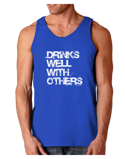 Drinks Well With Others Dark Loose Tank Top by TooLoud-Mens Loose Tank Top-TooLoud-Royal Blue-Small-Davson Sales