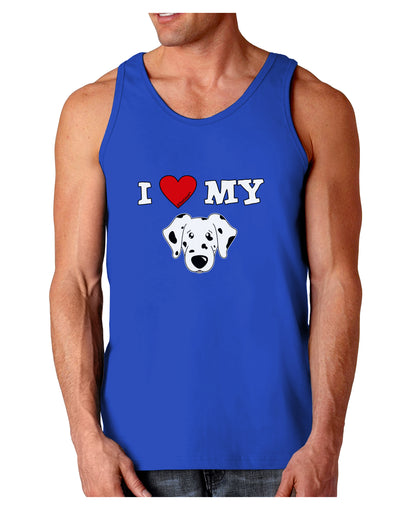 I Heart My - Cute Dalmatian Dog Dark Loose Tank Top by TooLoud-Mens Loose Tank Top-TooLoud-Royal Blue-Small-Davson Sales