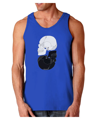 White And Black Inverted Skulls Dark Loose Tank Top by TooLoud-Mens Loose Tank Top-TooLoud-Royal Blue-Small-Davson Sales