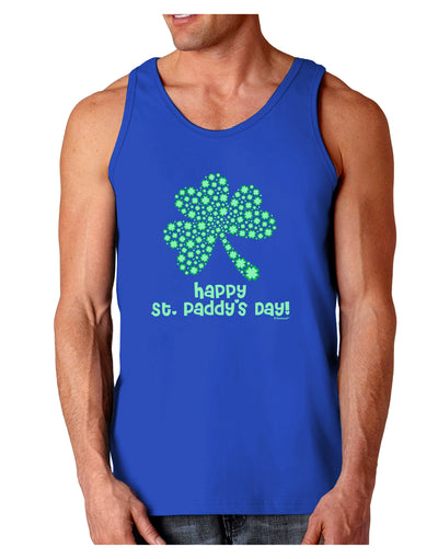 Happy St. Paddy's Day Shamrock Design Dark Loose Tank Top by TooLoud-Mens Loose Tank Top-TooLoud-Royal Blue-Small-Davson Sales