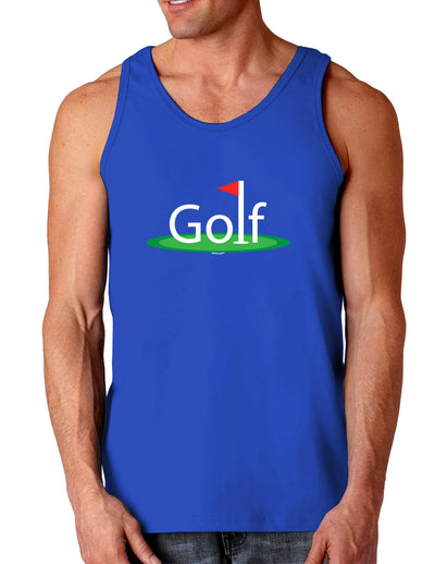 Golf Dark Loose Tank Top-Mens Loose Tank Top-TooLoud-Royal Blue-Small-Davson Sales