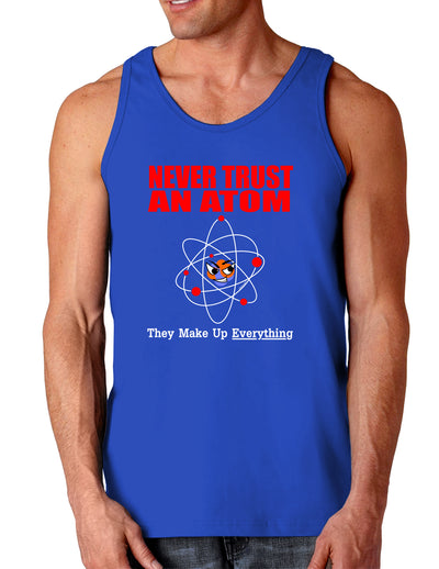 Never Trust An Atom Dark Loose Tank Top-Mens Loose Tank Top-TooLoud-Royal Blue-Small-Davson Sales