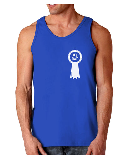 Number One Dad Award Ribbon Dark Loose Tank Top-Mens Loose Tank Top-TooLoud-Royal Blue-Small-Davson Sales