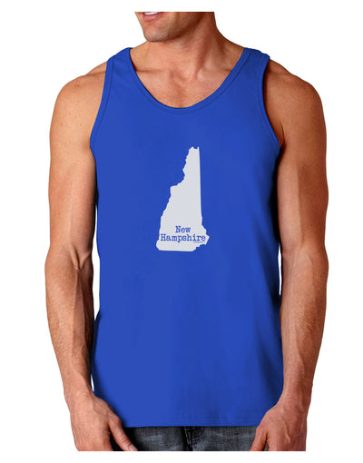 New Hampshire - United States Shape Dark Loose Tank Top by TooLoud-Mens Loose Tank Top-TooLoud-Royal Blue-Small-Davson Sales