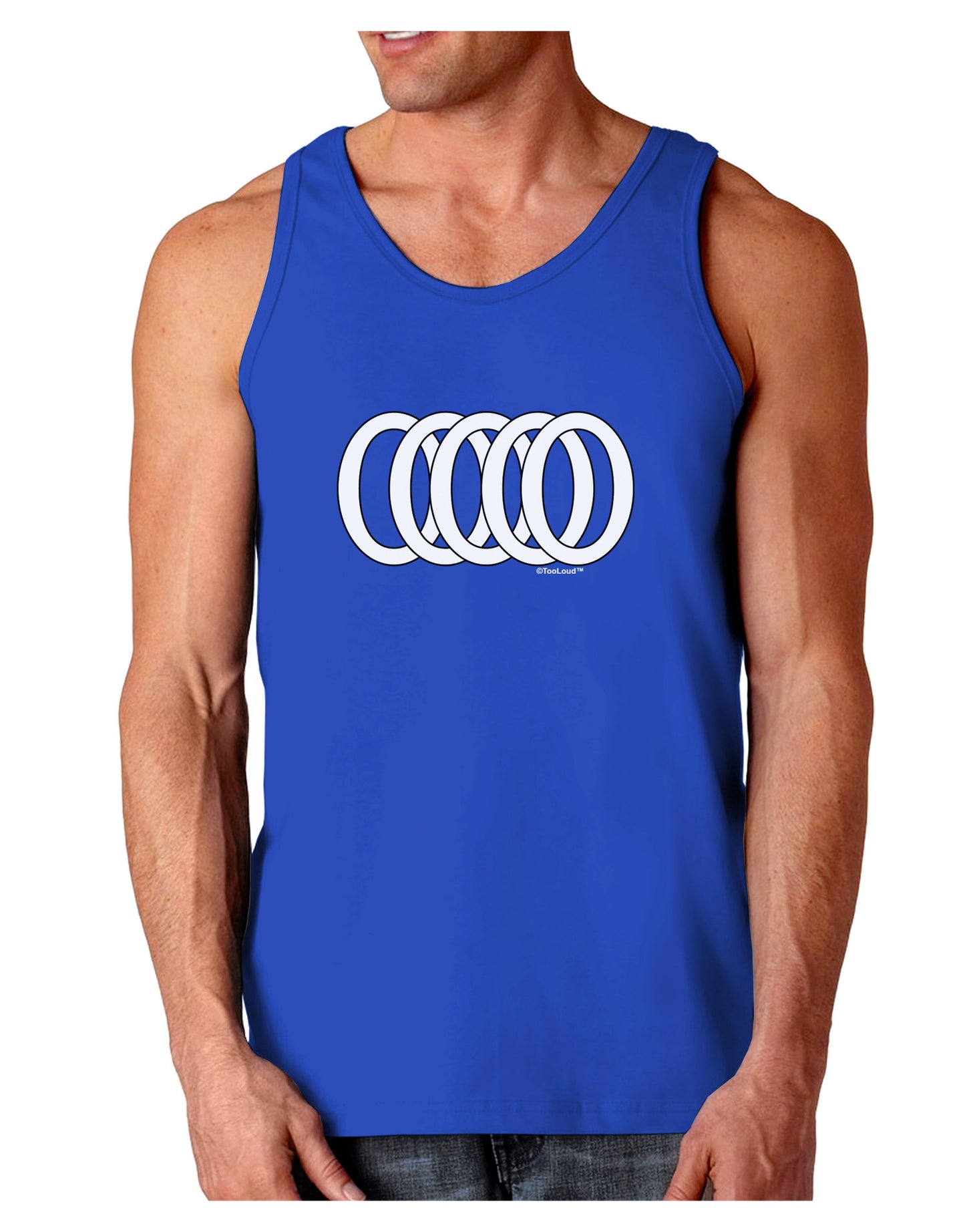Five Golden Rings Dark Loose Tank Top-Mens Loose Tank Top-TooLoud-Royal Blue-Small-Davson Sales
