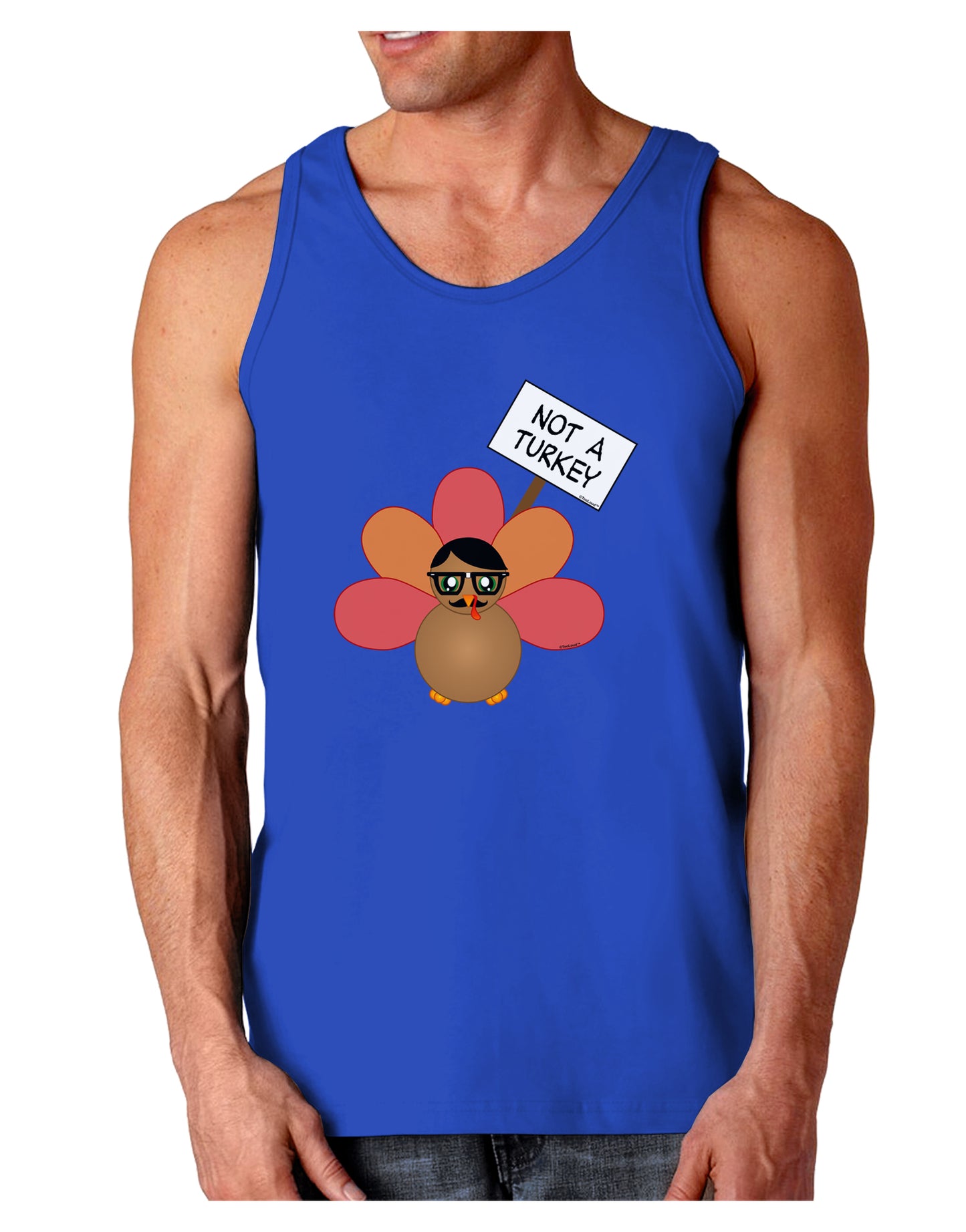 Thanksgiving Turkey in Disguise Dark Loose Tank Top by TooLoud-Mens Loose Tank Top-TooLoud-Royal Blue-Small-Davson Sales