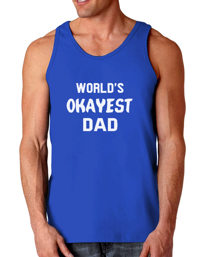 World's Okayest Dad Dark Loose Tank Top-Mens Loose Tank Top-TooLoud-Royal Blue-Small-Davson Sales